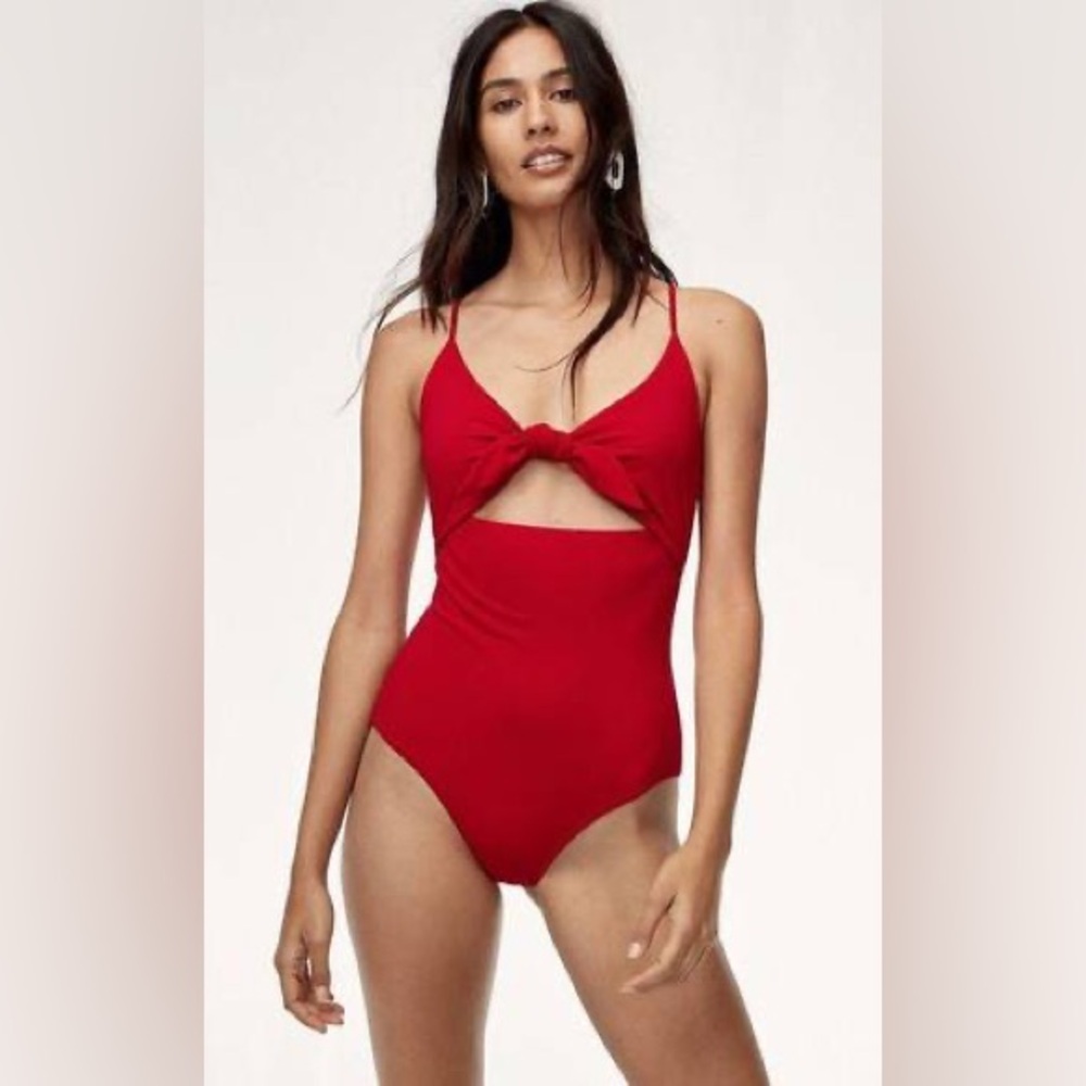 Aritzia Wilfred Noe bodysuit red size M